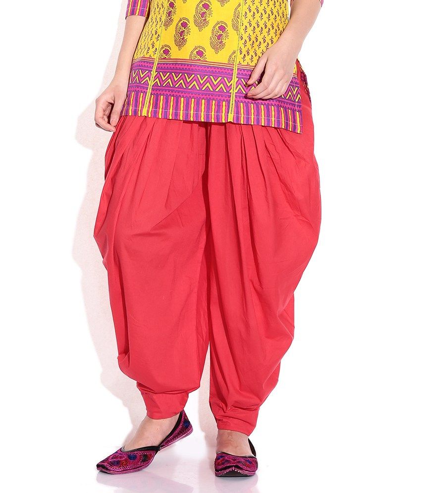 Biba Red Cotton Dhoti Salwar Price in India - Buy Biba Red Cotton Dhoti ...