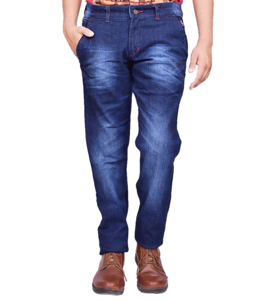     			British Terminal Blue Cotton Skinny Jeans