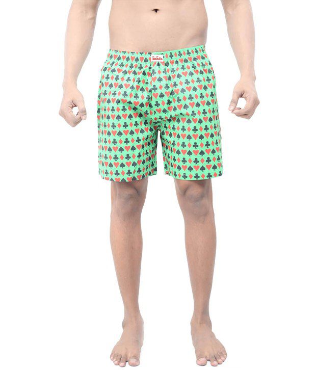 Download Teestadka Green Cotton Graphic Print Men's Boxer Shorts ...