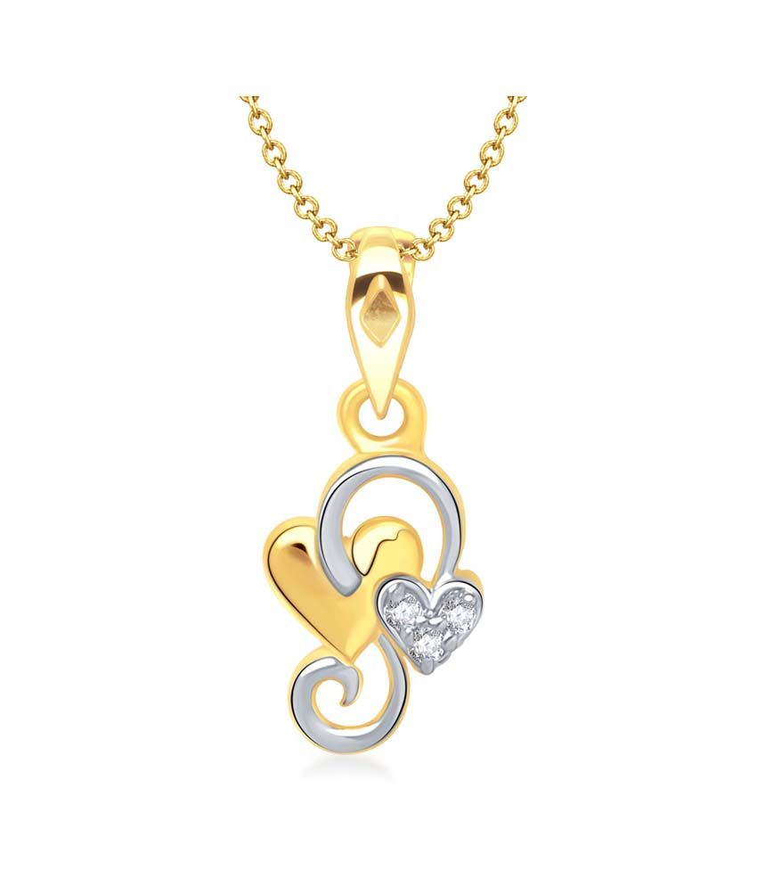 Vk Jewels Golden Sweet Love Heart Combo of Ring & Pendant: Buy Vk ...