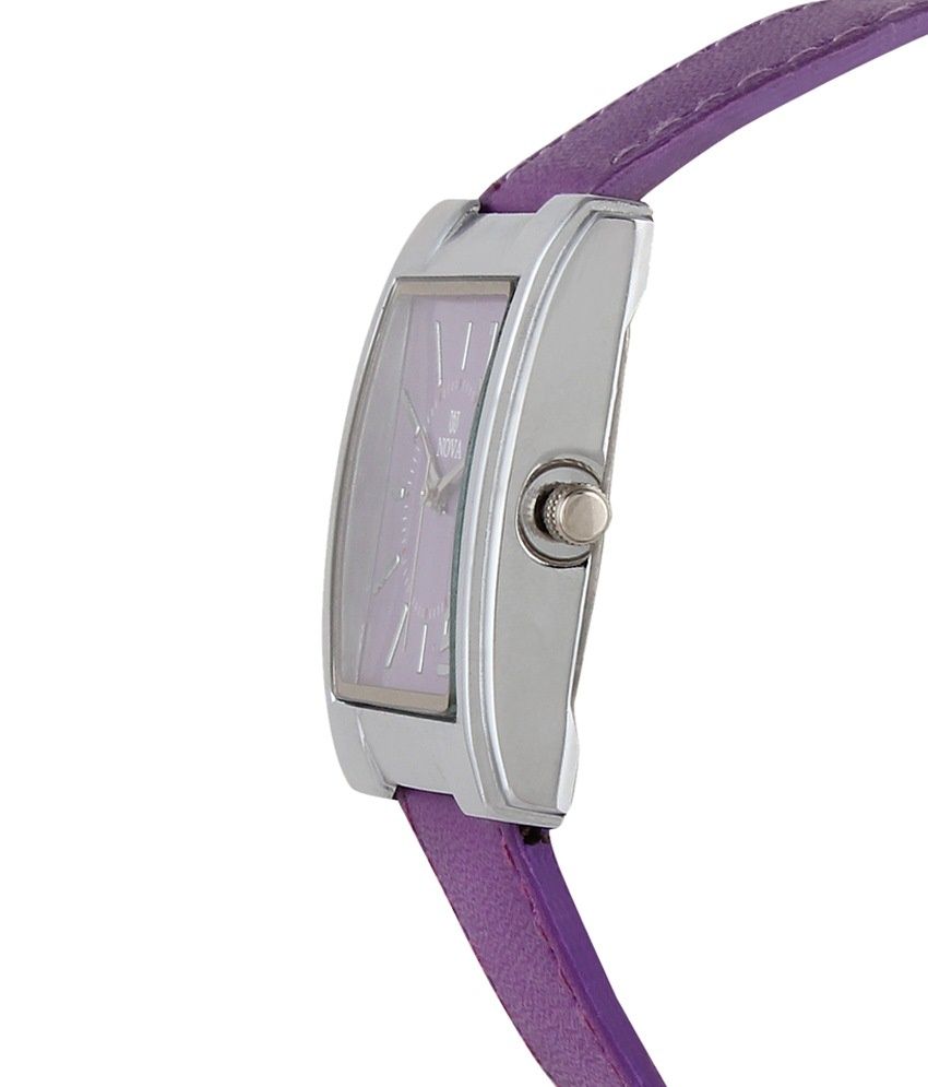 purple wrist watch