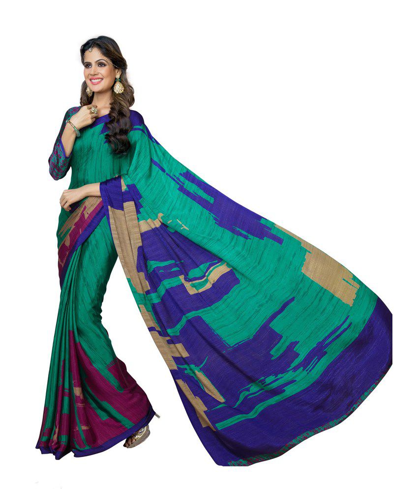 Increadible_Indeanwear Green Silk Saree - Buy Increadible_Indeanwear ...