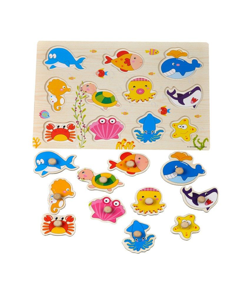 Priya Exports Sea Animals Puzzle With Knob - Buy Priya Exports Sea ...