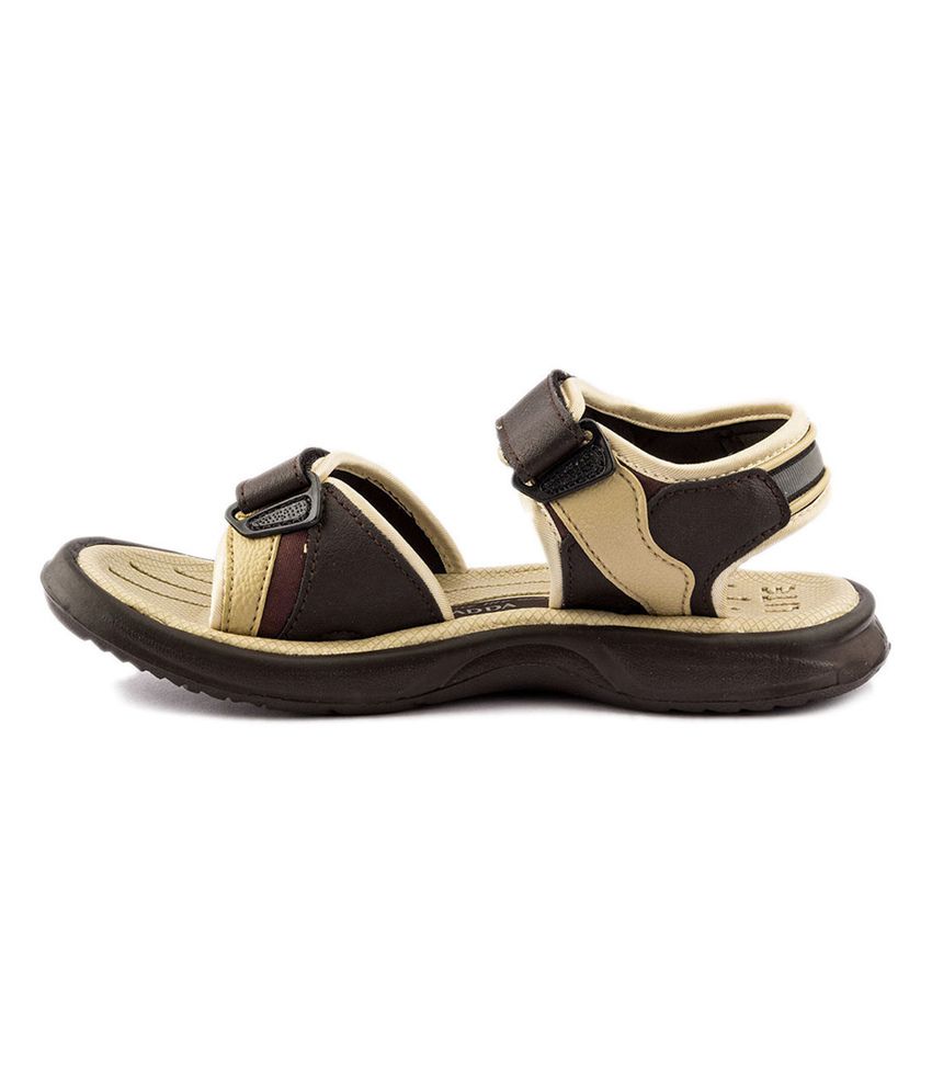 Adda Brown Synthetic Leather Daily Wear Sandals for Men - Buy Adda ...