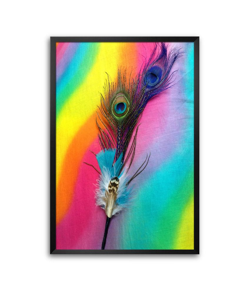 Shopmantra Krishna Peacock Feather Laminated Frame Poster Framed: Buy  Shopmantra Krishna Peacock Feather Laminated Frame Poster Framed at Best  Price in India on Snapdeal