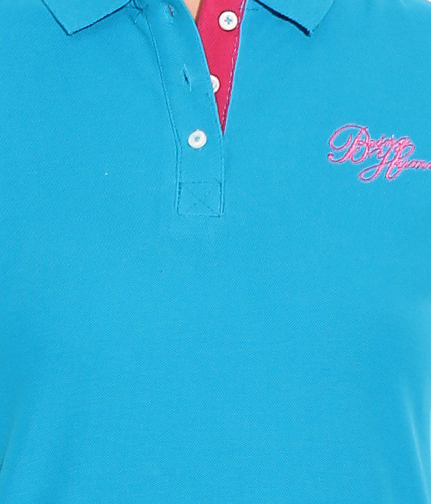 Buy Being Human Turquoise Cotton Polos Online at Best Prices in India ...