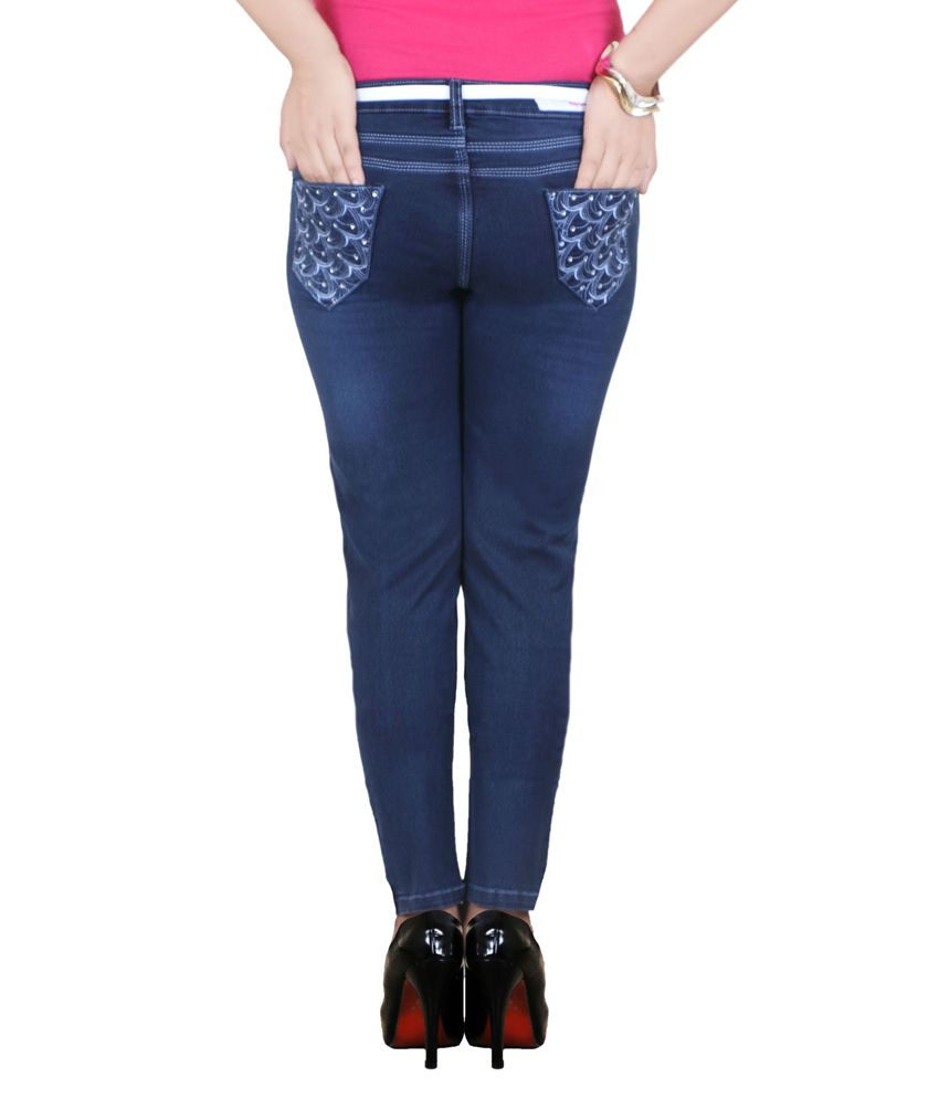 City Girl Blue Denim Lycra Jeans - Buy City Girl Blue Denim Lycra Jeans ...