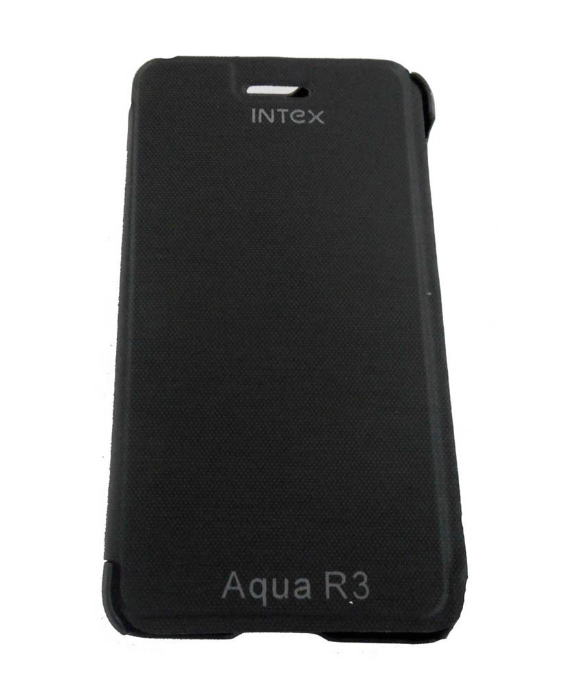 S World Intex Aqua R3 Flip Cover Black Flip Covers Online at Low