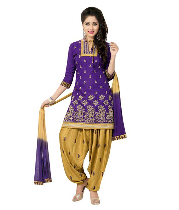 Sahara Saree Sansar Cotton Kurti With Salwar - Stitched Suit - Buy ...