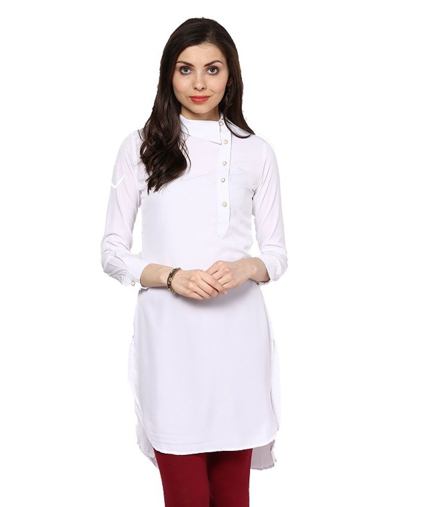 plain white kurtis online