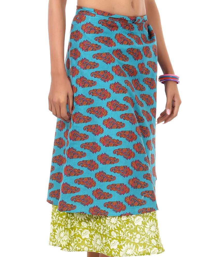 Buy Rajrang Blue Cotton Long Skirt Online at Best Prices in India ...