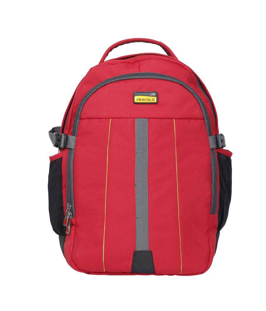 Travolic Red Stylish Polyester Backpack - Buy Travolic Red Stylish ...