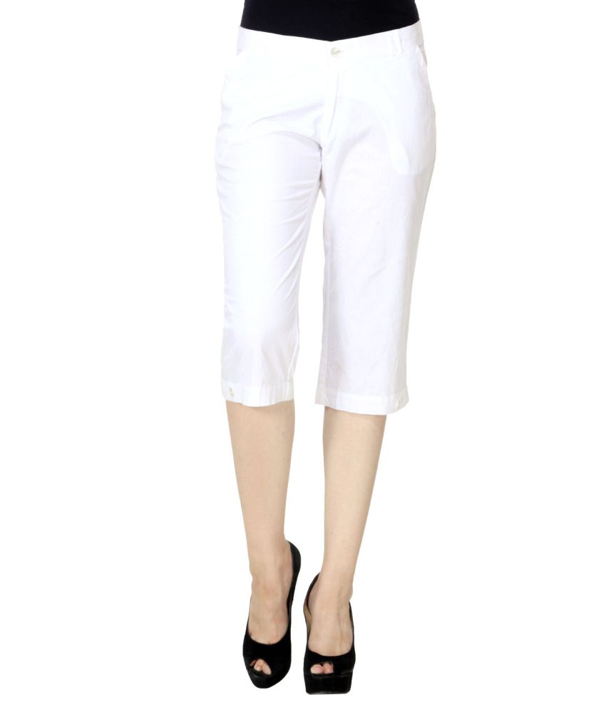 Buy Trends White Cotton Printed Capri For Women Online at Best Prices ...