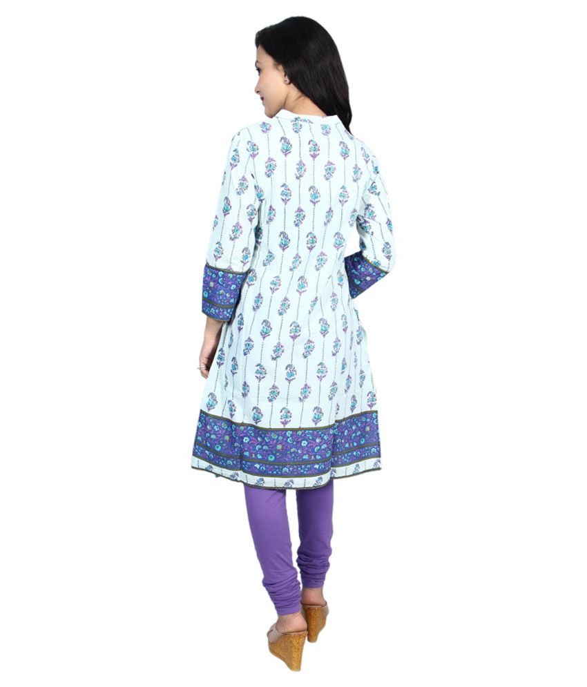 Satrangi Bazar Cotton Printed Round Neck Kurti Buy Satrangi Bazar