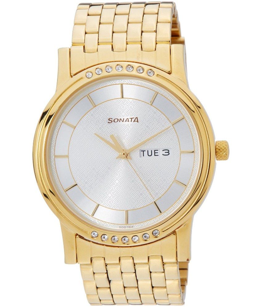 sonata gold watches for mens