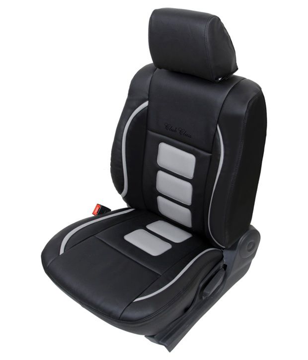 CLUB CLASS Car Seat Cover For Wagon R ( Design : METRO) -BLACK + LIGHT