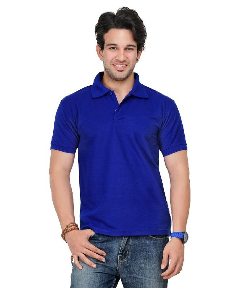 Gents & Mens Blue Cotton Half Sleeves Polo T Shirt - Buy Gents & Mens ...