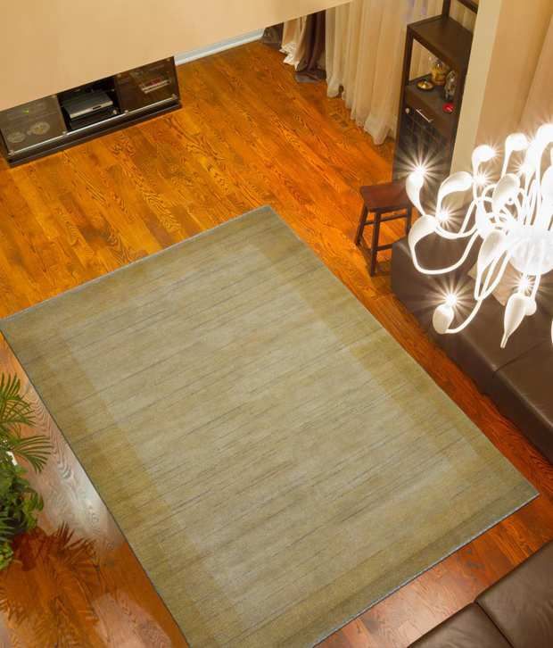 Fine Natural Colour Chobilori Yellow Cotton Contemporary Floor