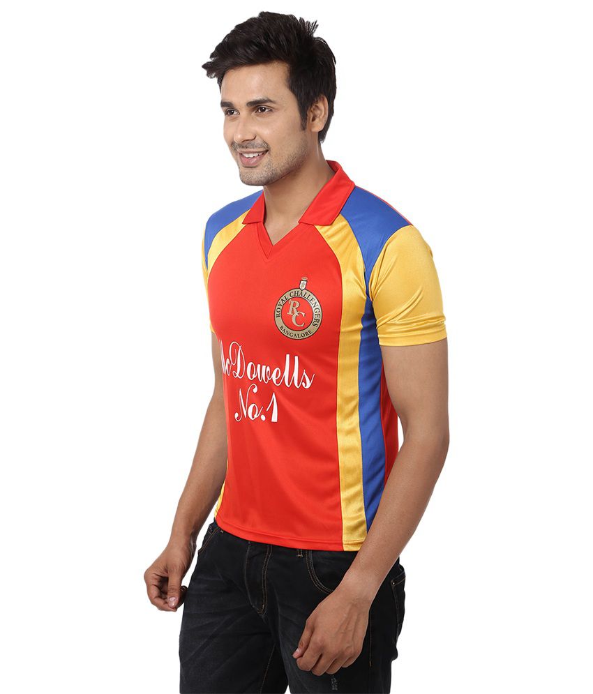 IPL Royal Challengers Banglore Red Polyester Fansgear Jersey - Buy IPL ...