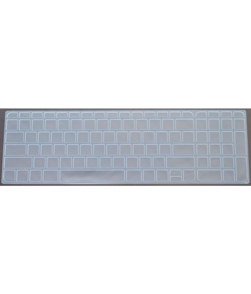 Black with Clear Saco Chiclet Keyboard Skin for HP Compaq 15-s104TX Notebook