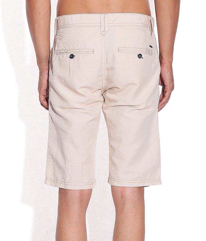 Celio Beige Cotton Blend Shorts - Buy Celio Beige Cotton Blend Shorts ...