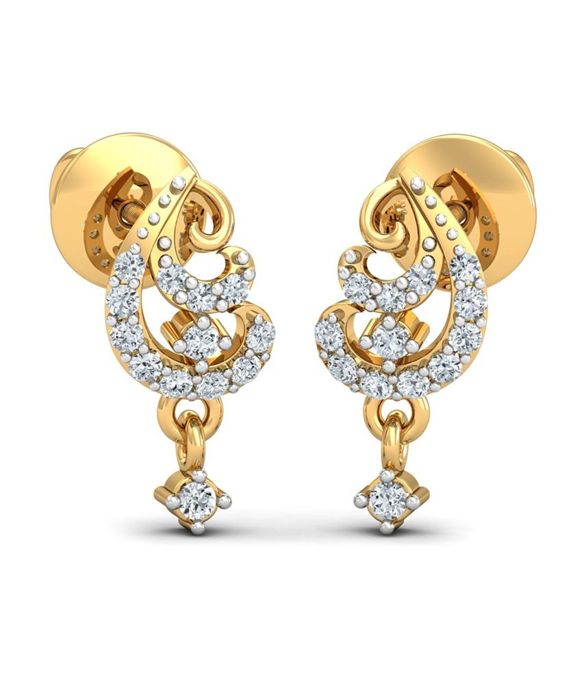 Oyea Falling 18Kt Diamond Earing: Buy Oyea Falling 18Kt Diamond Earing ...