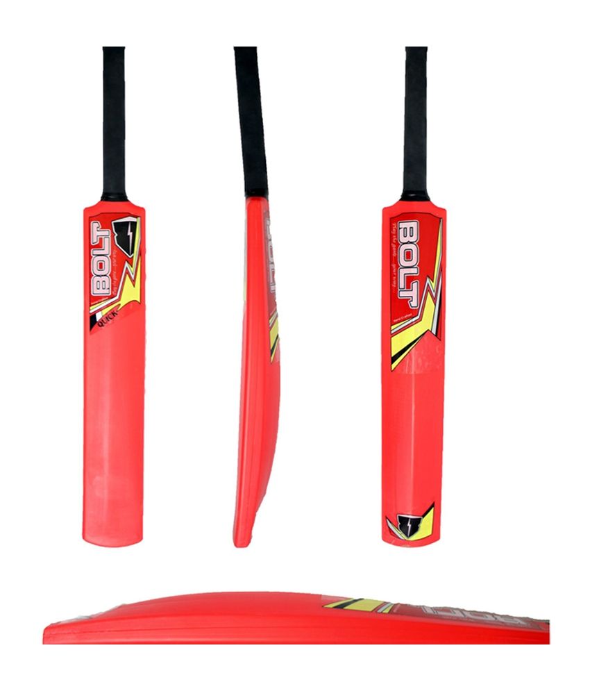 Bolt Quick Plastic Moulded Red Cricket Bat Buy Online at Best Price on