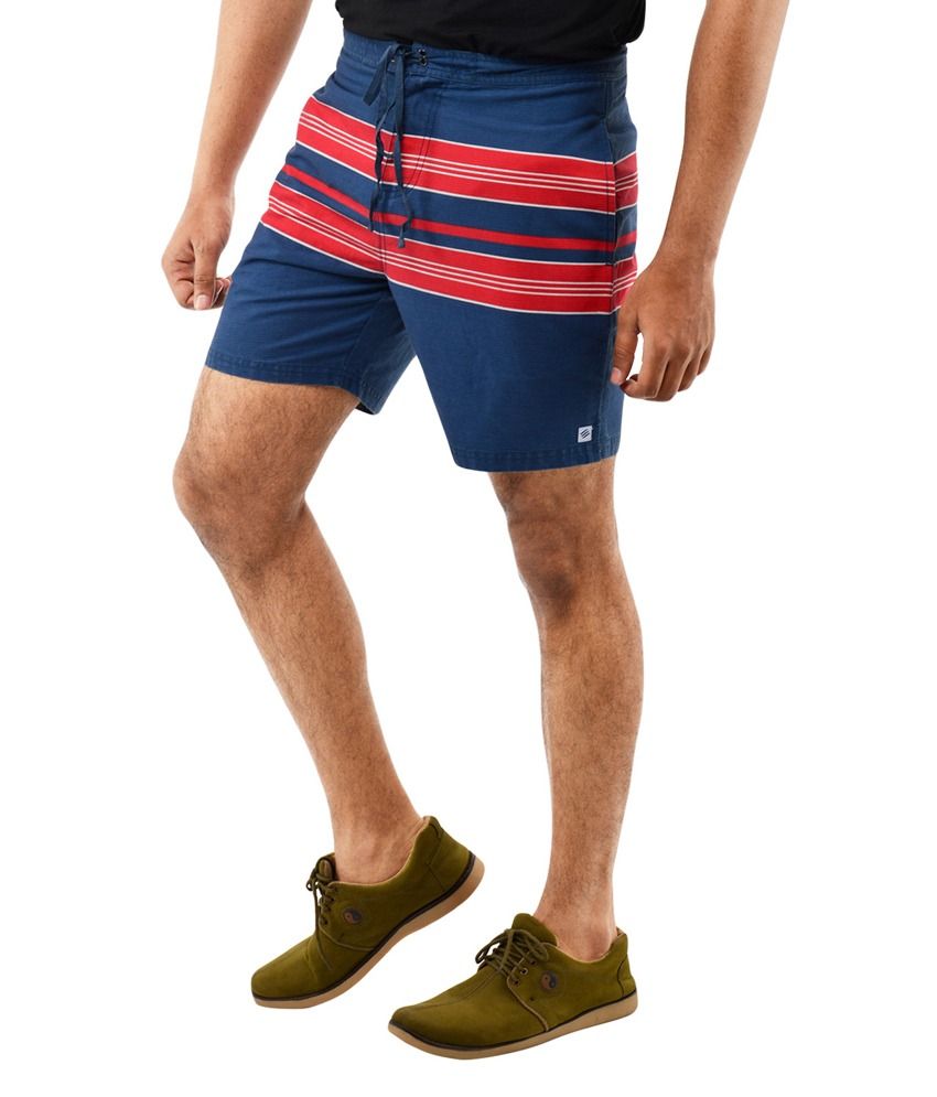 navy blue striped shorts