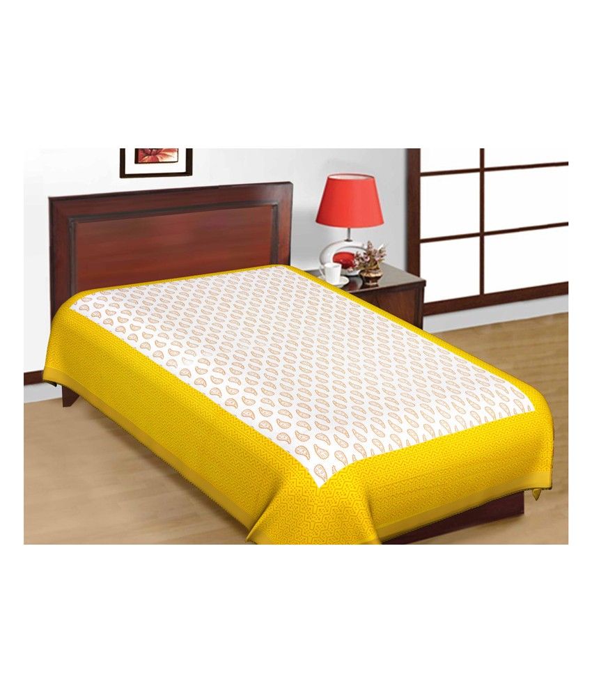 Kismat Collection ( Buy 2 Get 2 Free) Jaipuria Booti Print Single Bed