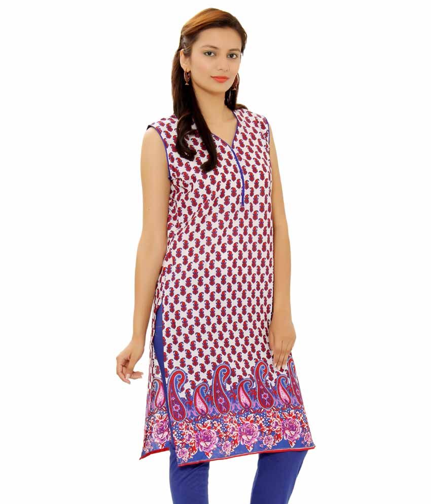 Buy Kurti Studio Womens Colorful Red 