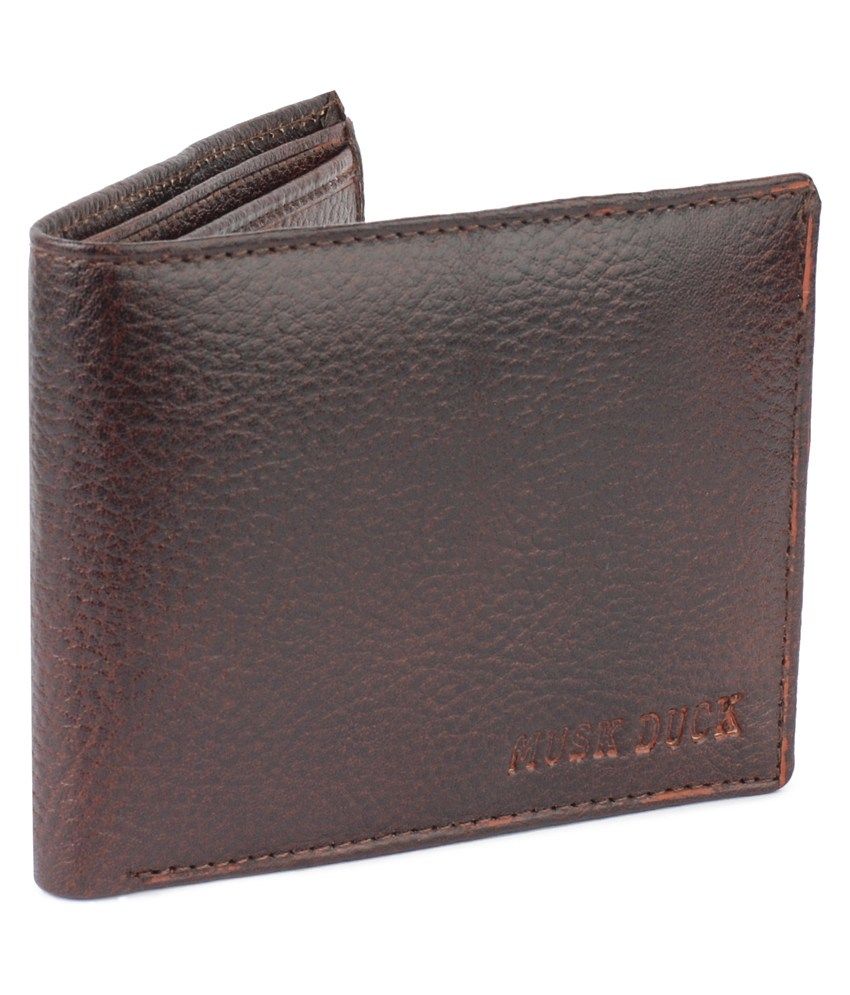 Musk Duck Brown Leather Wallet: Buy Online at Low Price in India - Snapdeal