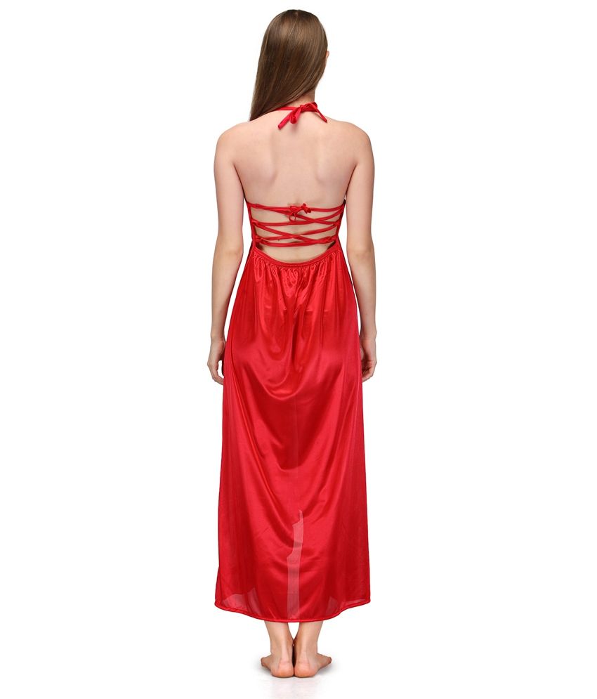 Buy Oleva Red Satin Nighty Online at Best Prices in India - Snapdeal