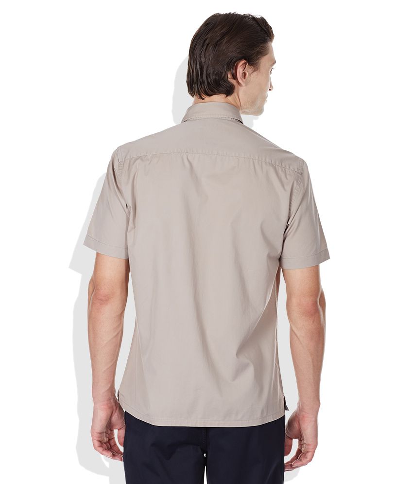 Burnt Umber Gray Slim Fit Casual Shirt - Buy Burnt Umber Gray Slim Fit ...