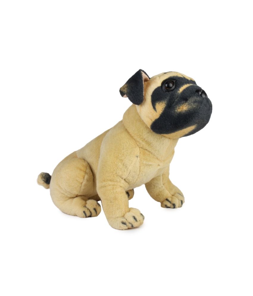 Funny Teddy Bear Biege Staple Polyester Hutch Pug Dog sitting - 35cm ...