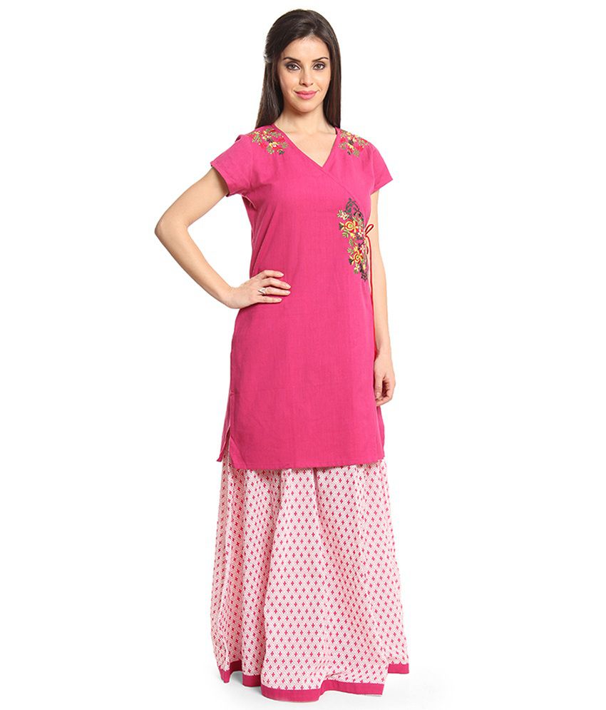 Imara Cotton Kurti With Salwar - Stitched Suit - Buy Imara Cotton Kurti ...
