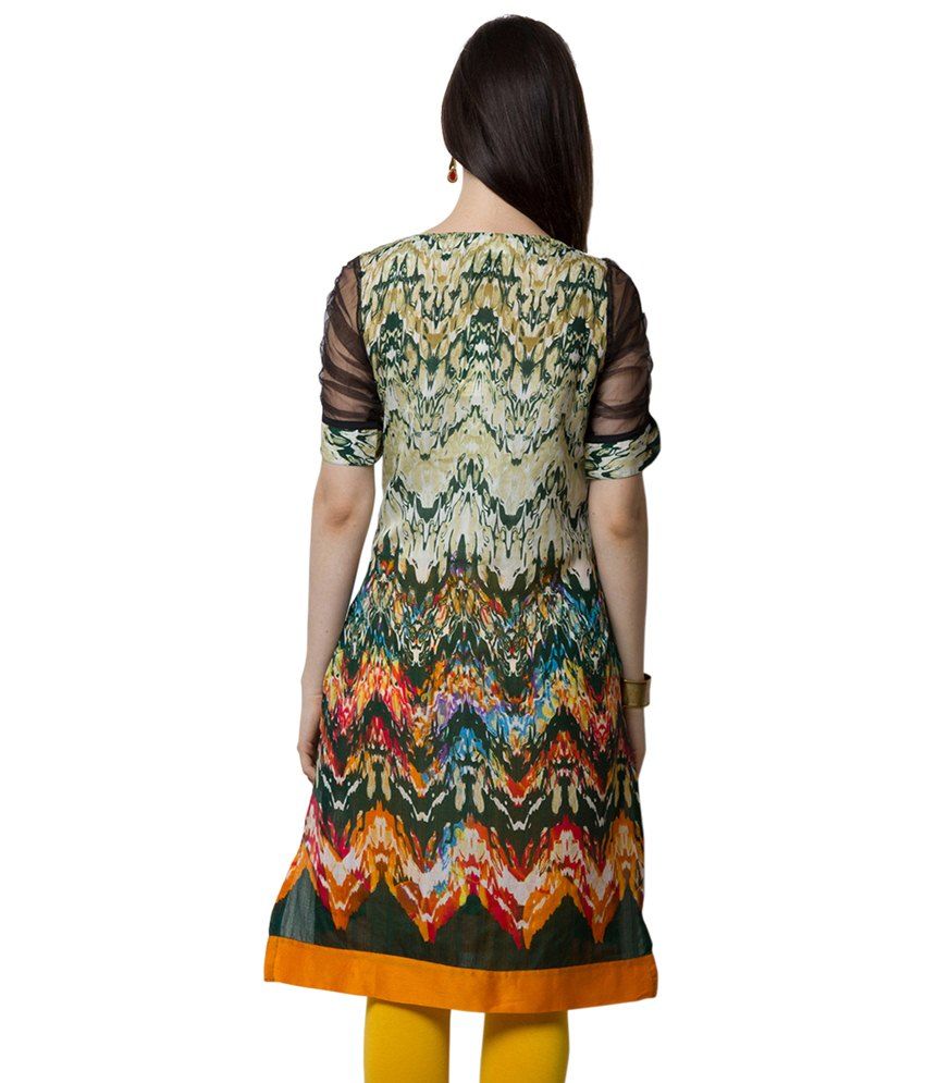 sleeveless yellow kurti