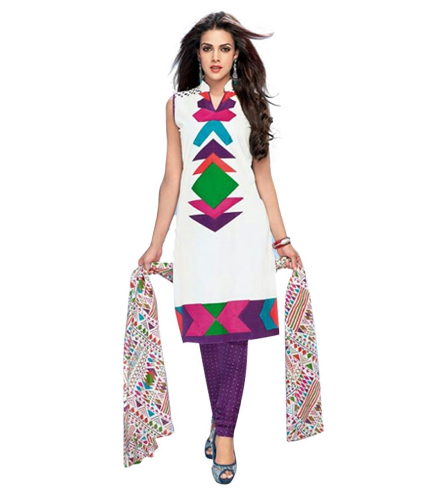 Deeptex Unstitched Dress Material Multi Color Cotton Unstitched Dress Material - Buy Deeptex 