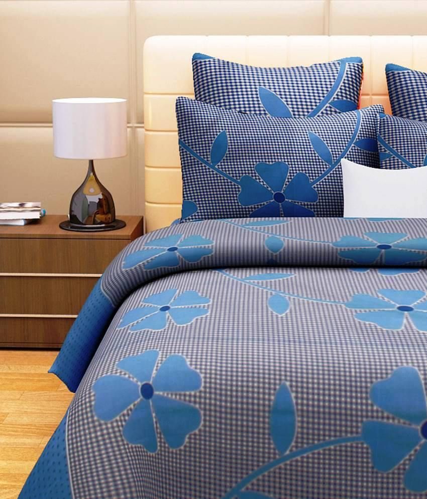 Handloom Dhamaka Floral Poly Cotton Double Bed Sheets Buy Handloom