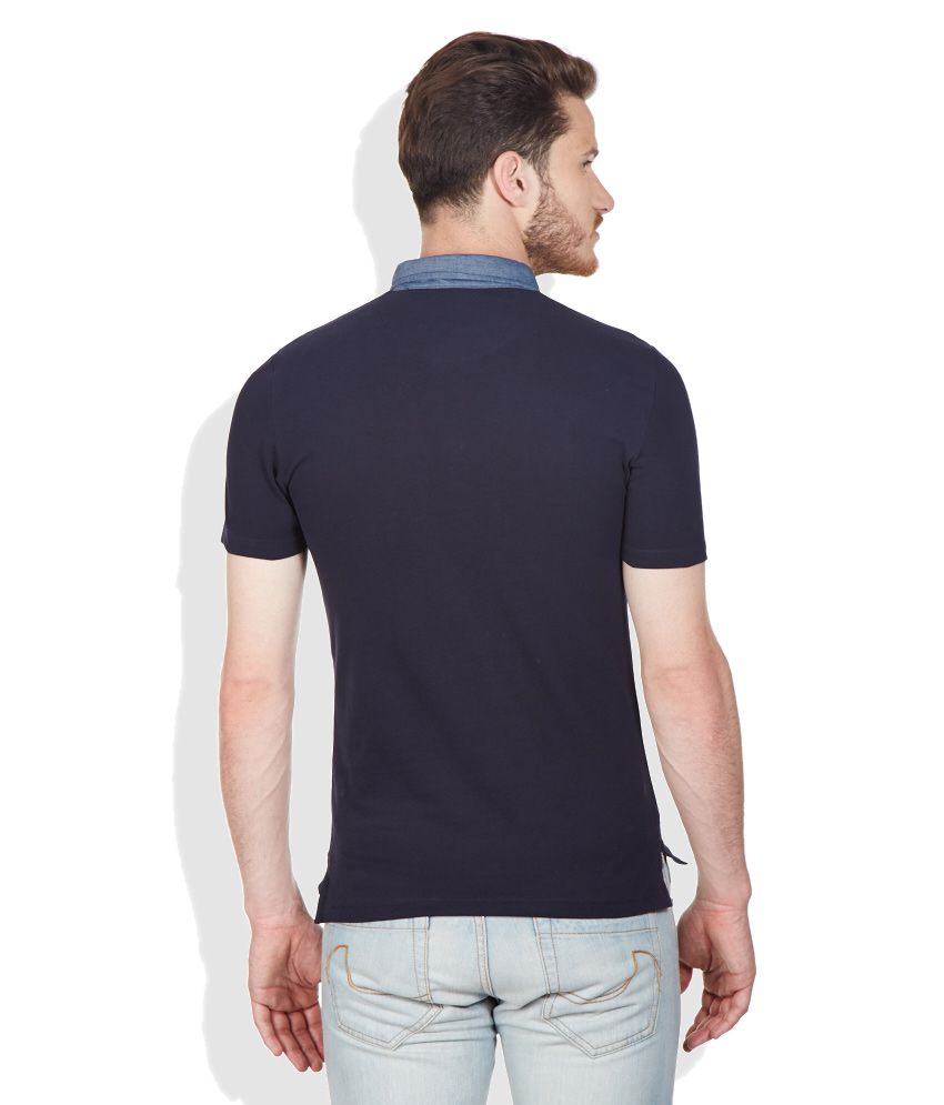 Celio Navy Polo Neck T Shirt - Buy Celio Navy Polo Neck T Shirt Online ...