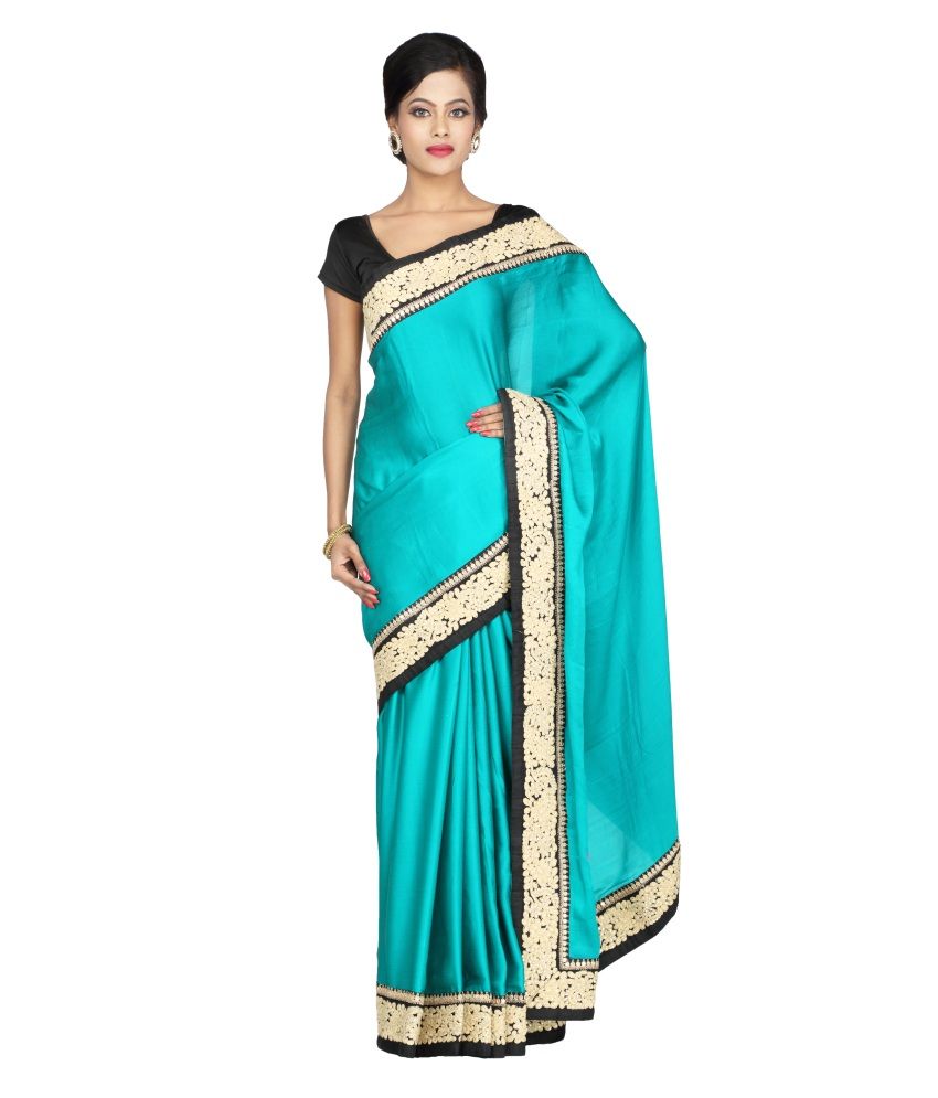 chiffon plain saree with designer blouse