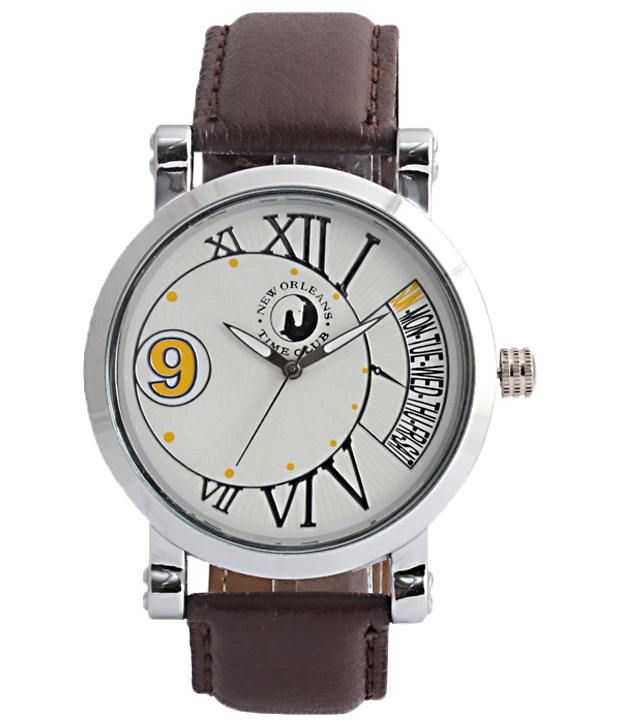 New Orleans Time Club Lovely Brown Strap Wrist Watch Buy New Orleans