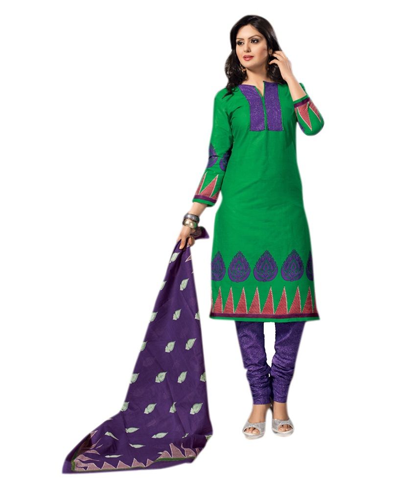 unstitched cotton salwar suit with dupatta