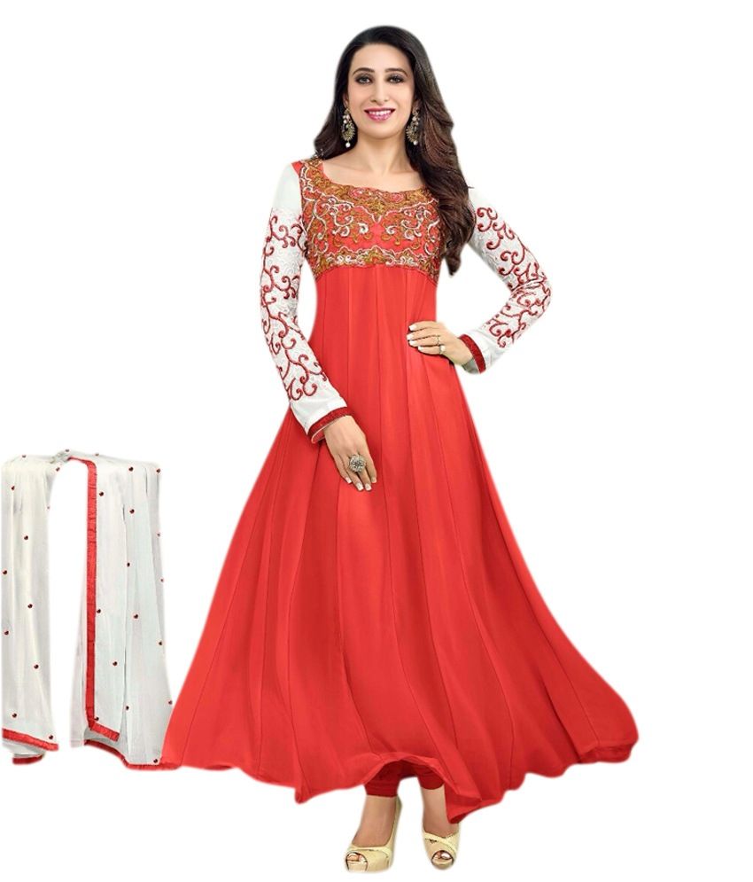 red georgette frock