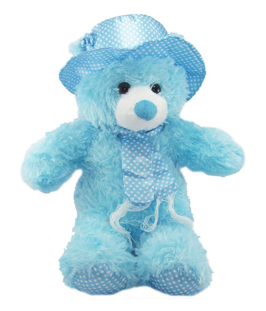     			Tickles Standing Teddy with Cap Stuffed Soft Plush Toy Kids Love Girl Birthday Gifts (Color: Blue Size: 60 cm)