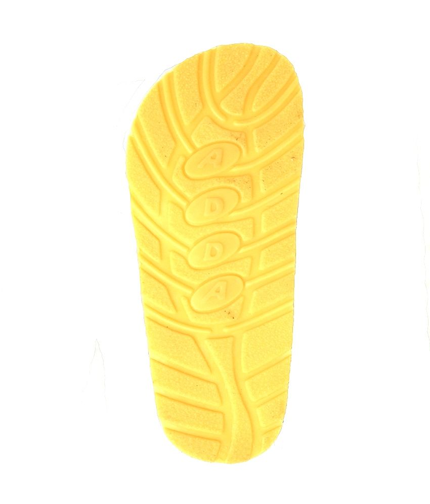 Adda Yellow Flip Flops men-slippers Price in India- Buy Adda Yellow Flip Flops men-slippers 