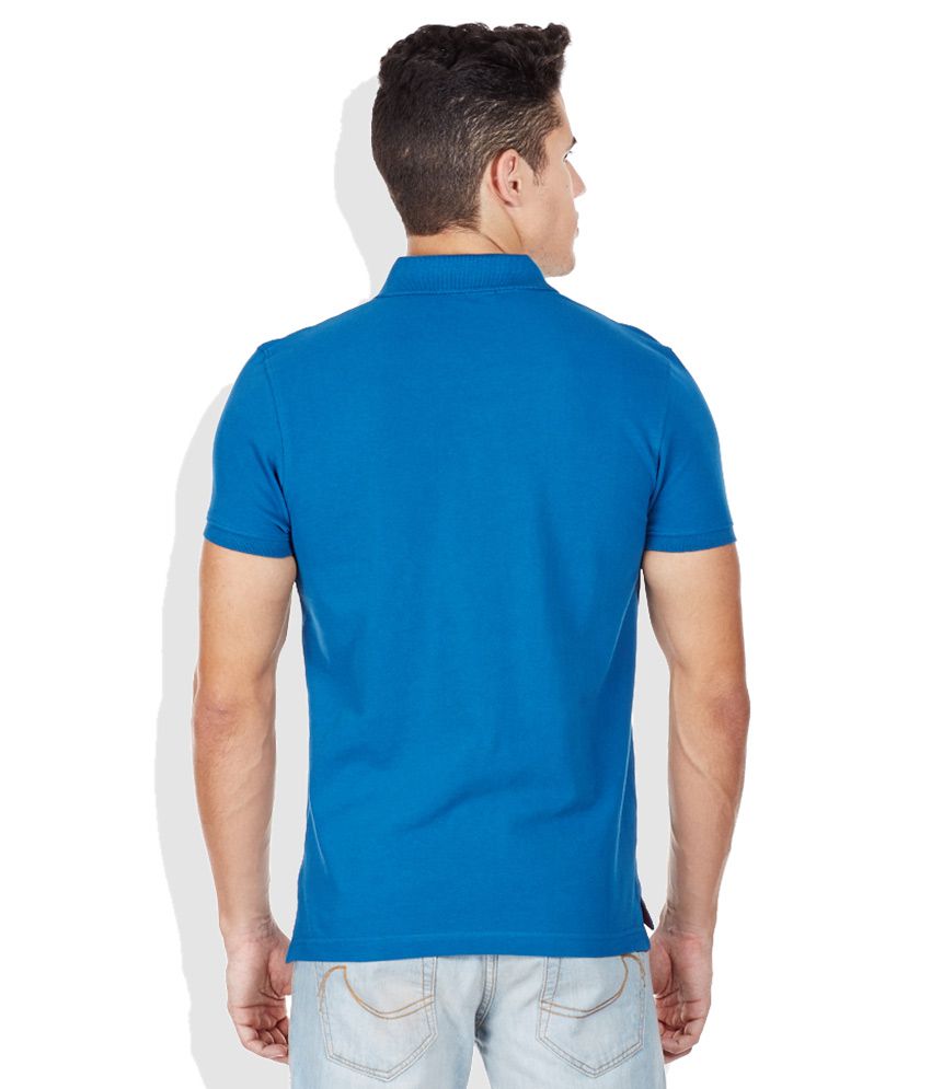 Bossini Blue Solid Polo T-Shirt - Buy Bossini Blue Solid Polo T-Shirt ...