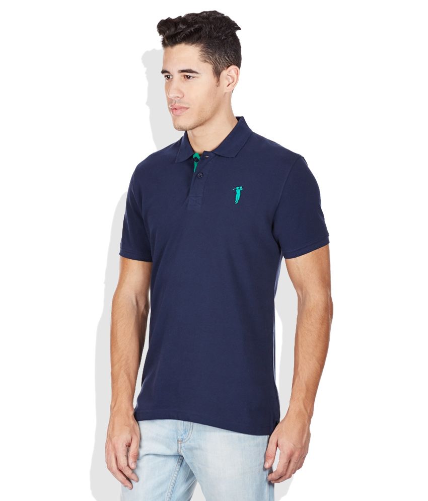 Bossini Navy Solid Polo T-Shirt - Buy Bossini Navy Solid Polo T-Shirt ...