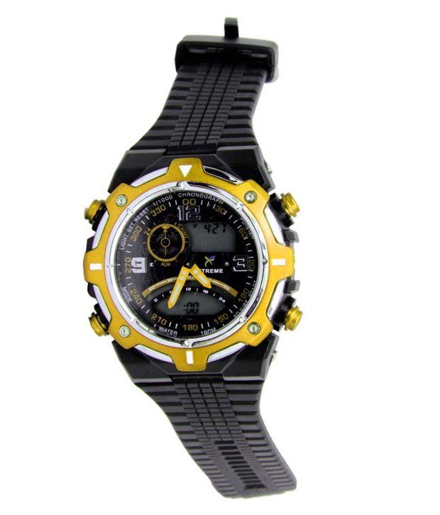plain black digital watch