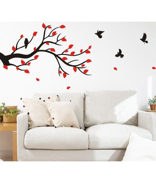 StickersKart Wall Stickers Wall Decals Slender Branch with ...
