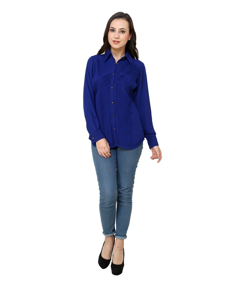 Buy Fashion999 Blue Regular Collar Full Sleeve Shirt Online at Best Prices in India - Snapdeal